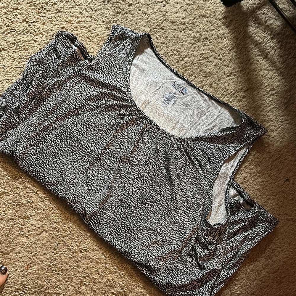 Croft & Barrow Black and White Tank Top